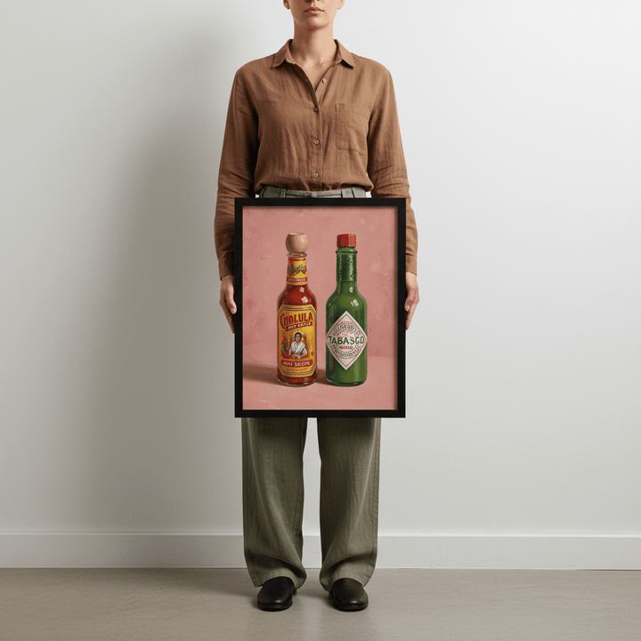 Hot Sauces Illustration Painting Sketch wall - art - picture - poster