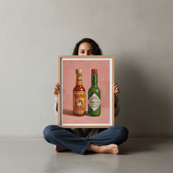 Hot Sauces Illustration Painting Sketch wall - art - picture - poster