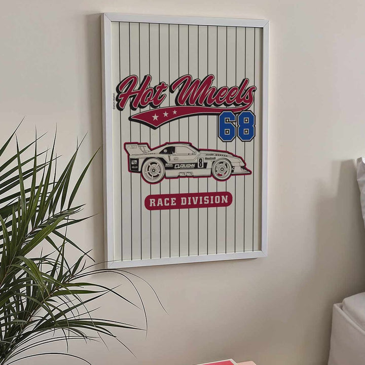 Hot Wheels 68 Race Division Varsity Print wall - art - picture - poster