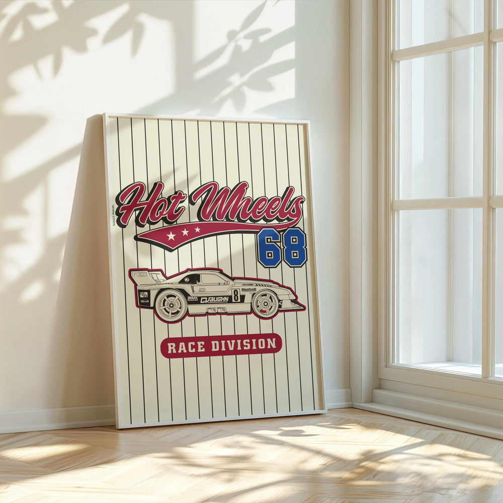 Hot Wheels 68 Race Division Varsity Print wall - art - picture - poster