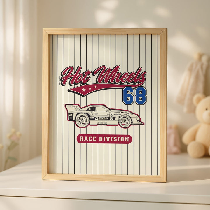 Hot Wheels 68 Race Division Varsity Print wall - art - picture - poster