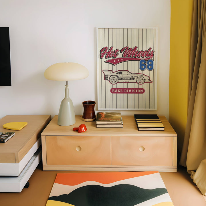 Hot Wheels 68 Race Division Varsity Print wall - art - picture - poster