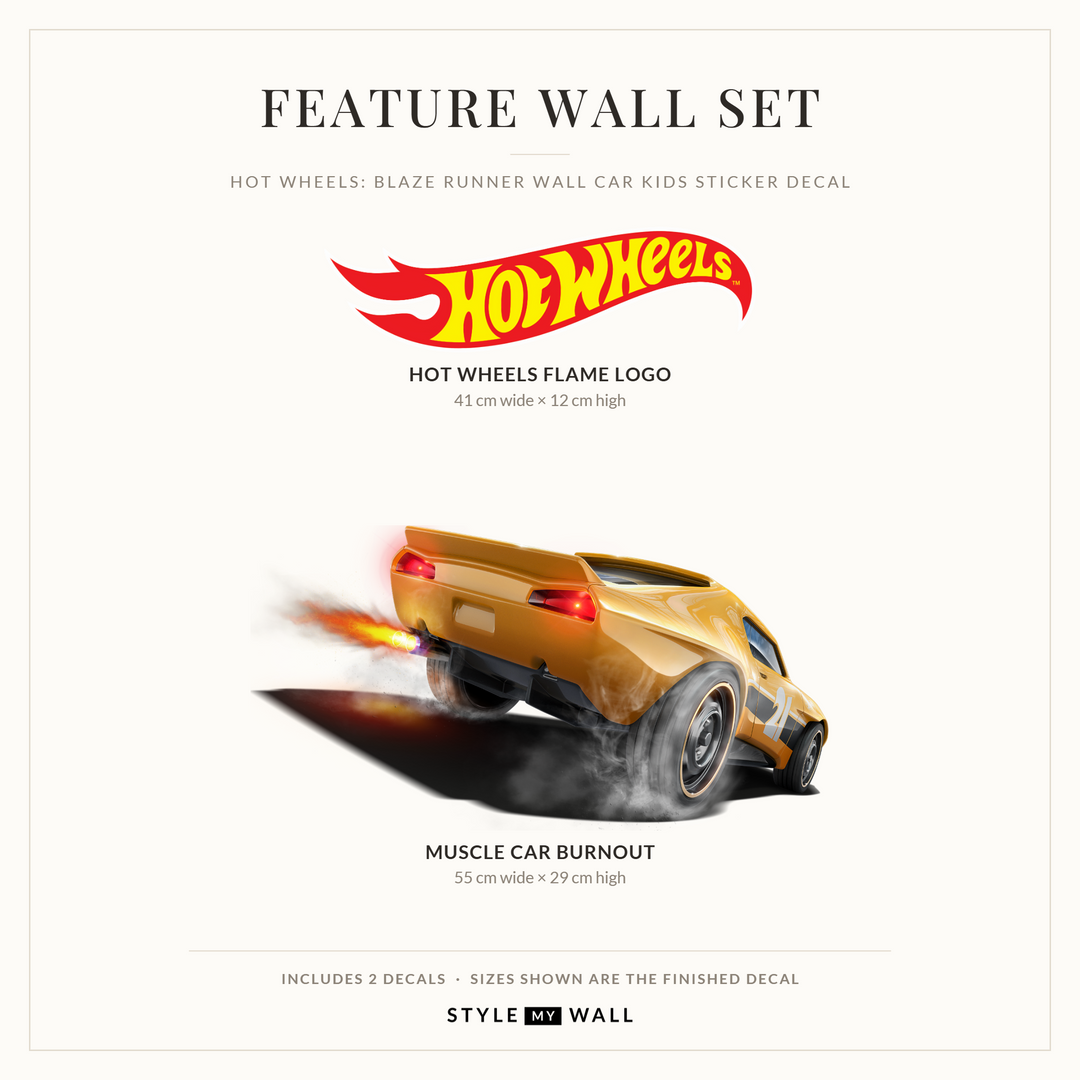 Hot Wheels: Blaze Runner Wall Car Kids Sticker Decal