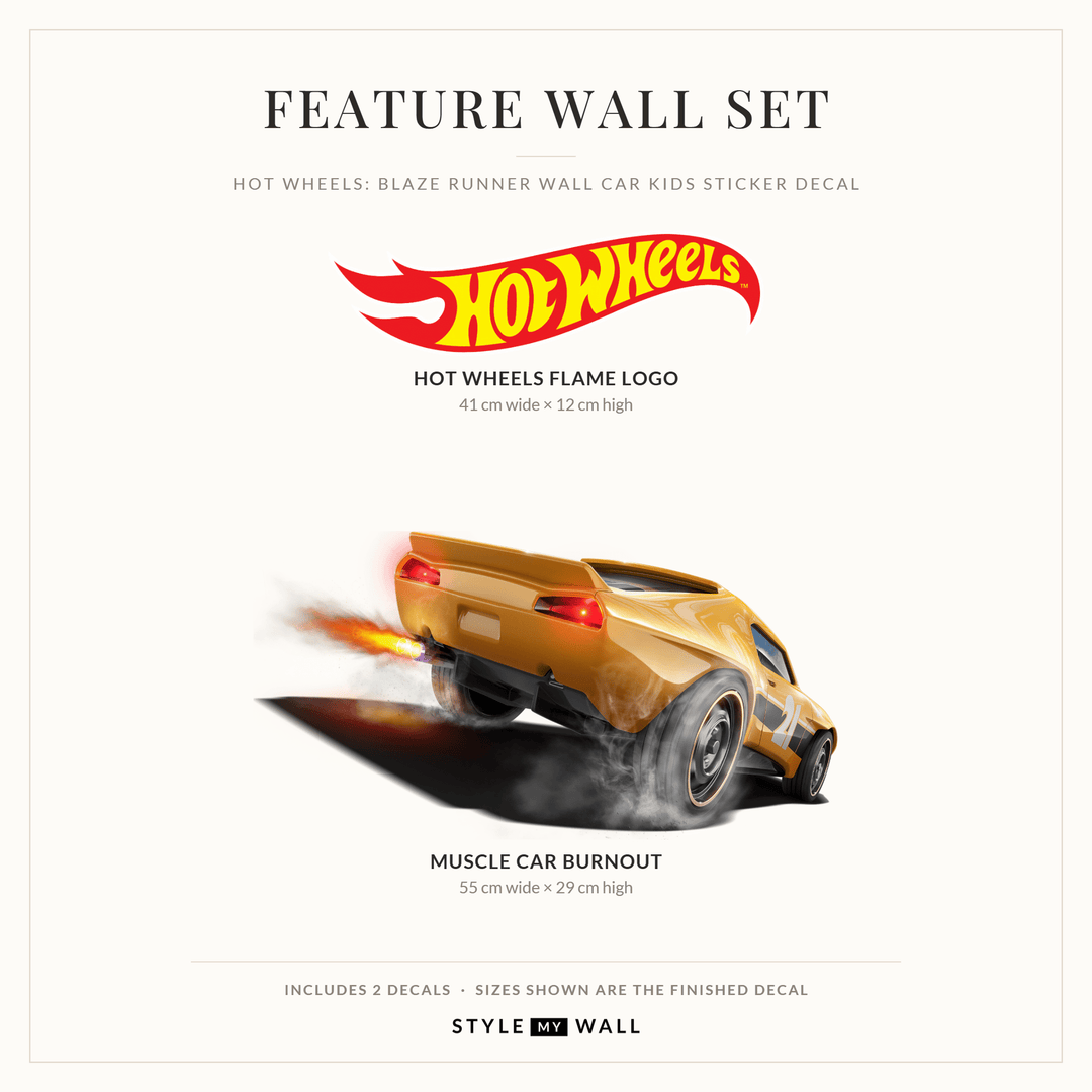 Hot Wheels: Blaze Runner Wall Car Kids Sticker Decal wall-art-picture-poster
