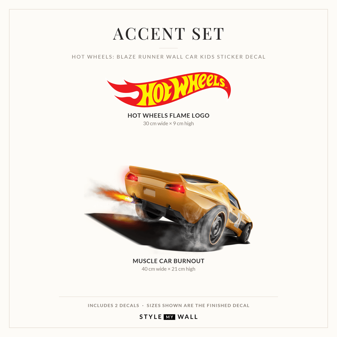 Hot Wheels: Blaze Runner Wall Car Kids Sticker Decal wall-art-picture-poster