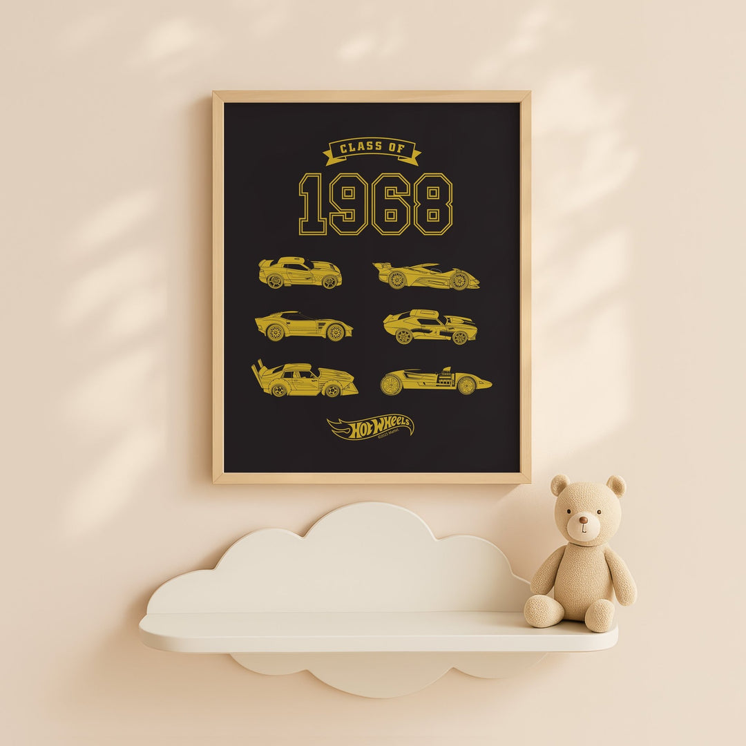 Hot Wheels Class of 68 Wall Art Print wall - art - picture - poster