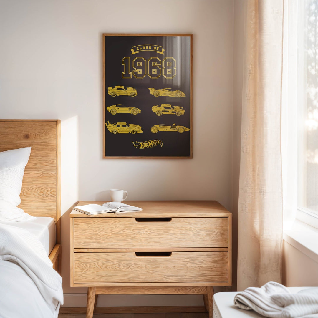 Hot Wheels Class of 68 Wall Art Print wall - art - picture - poster