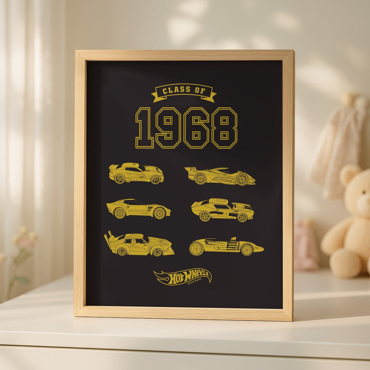 Hot Wheels Class of 68 Wall Art Print wall - art - picture - poster