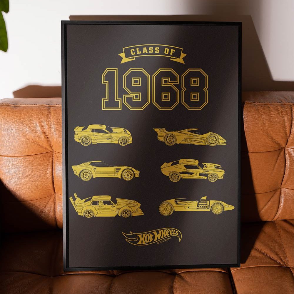 Hot Wheels Class of 68 Wall Art Print wall - art - picture - poster