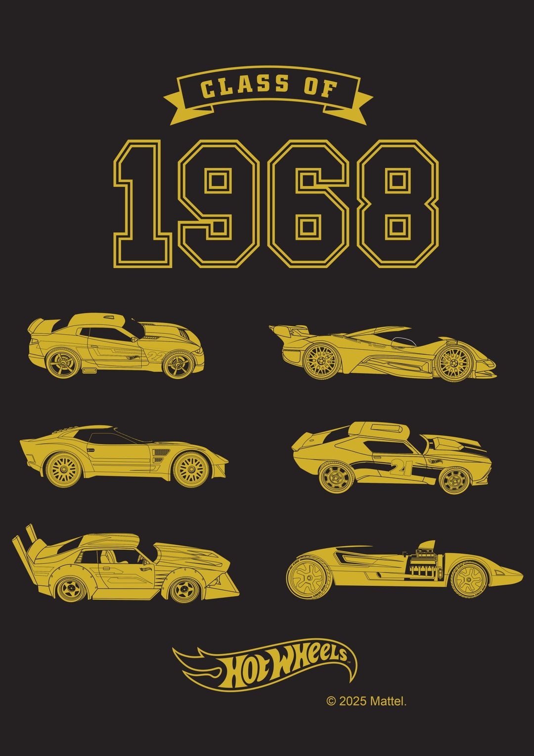 Hot Wheels Class of 68 Wall Art Print frame