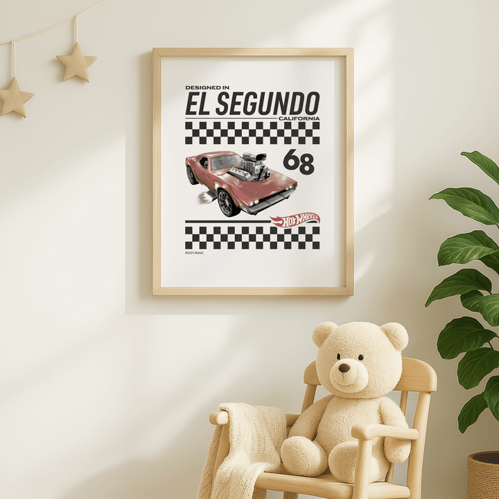 Hot Wheels Designed in California 68 Retro Print wall - art - picture - poster