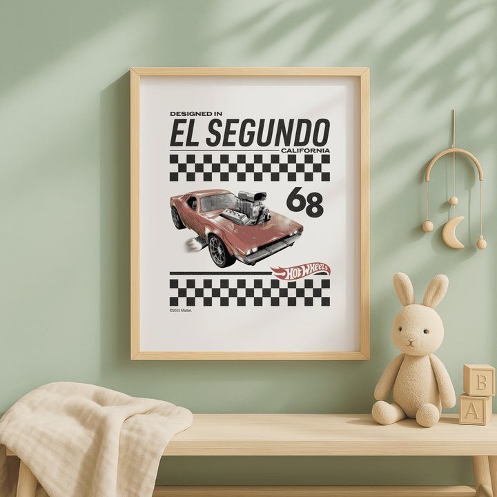 Hot Wheels Designed in California 68 Retro Print wall - art - picture - poster