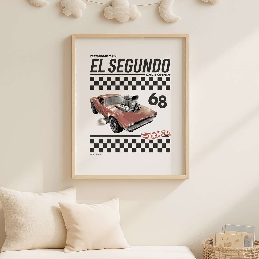 Hot Wheels Designed in California 68 Retro Print wall - art - picture - poster