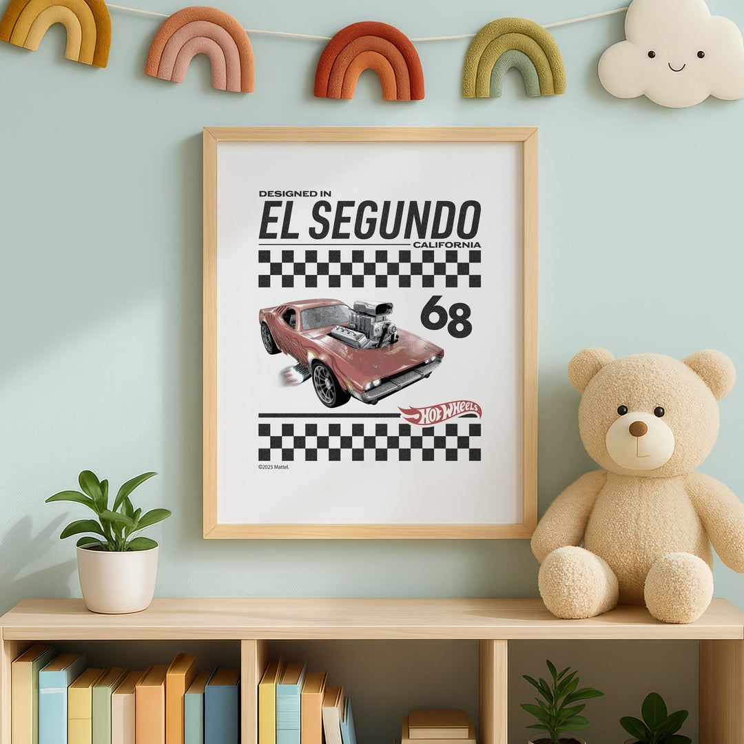 Hot Wheels Designed in California 68 Retro Print wall - art - picture - poster