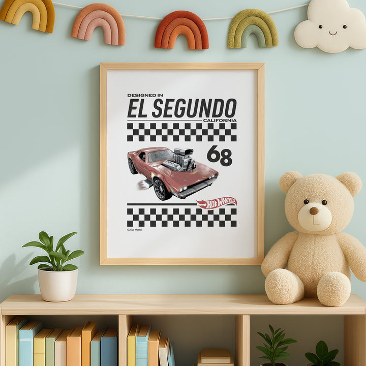 Hot Wheels Designed in California 68 Retro Print wall - art - picture - poster