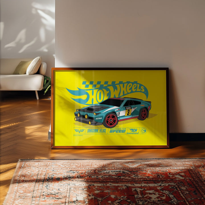 Hot Wheels Dimachinni Veloce Landscape Print wall - art - picture - poster