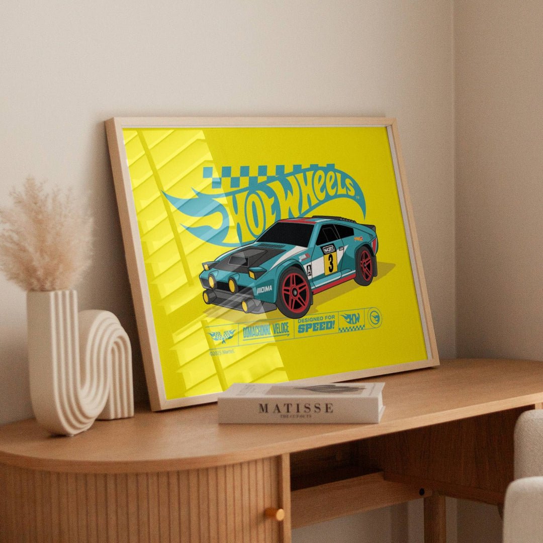 Hot Wheels Dimachinni Veloce Landscape Print wall - art - picture - poster