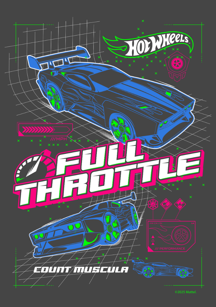 Hot Wheels Full Throttle Wall Art Poster