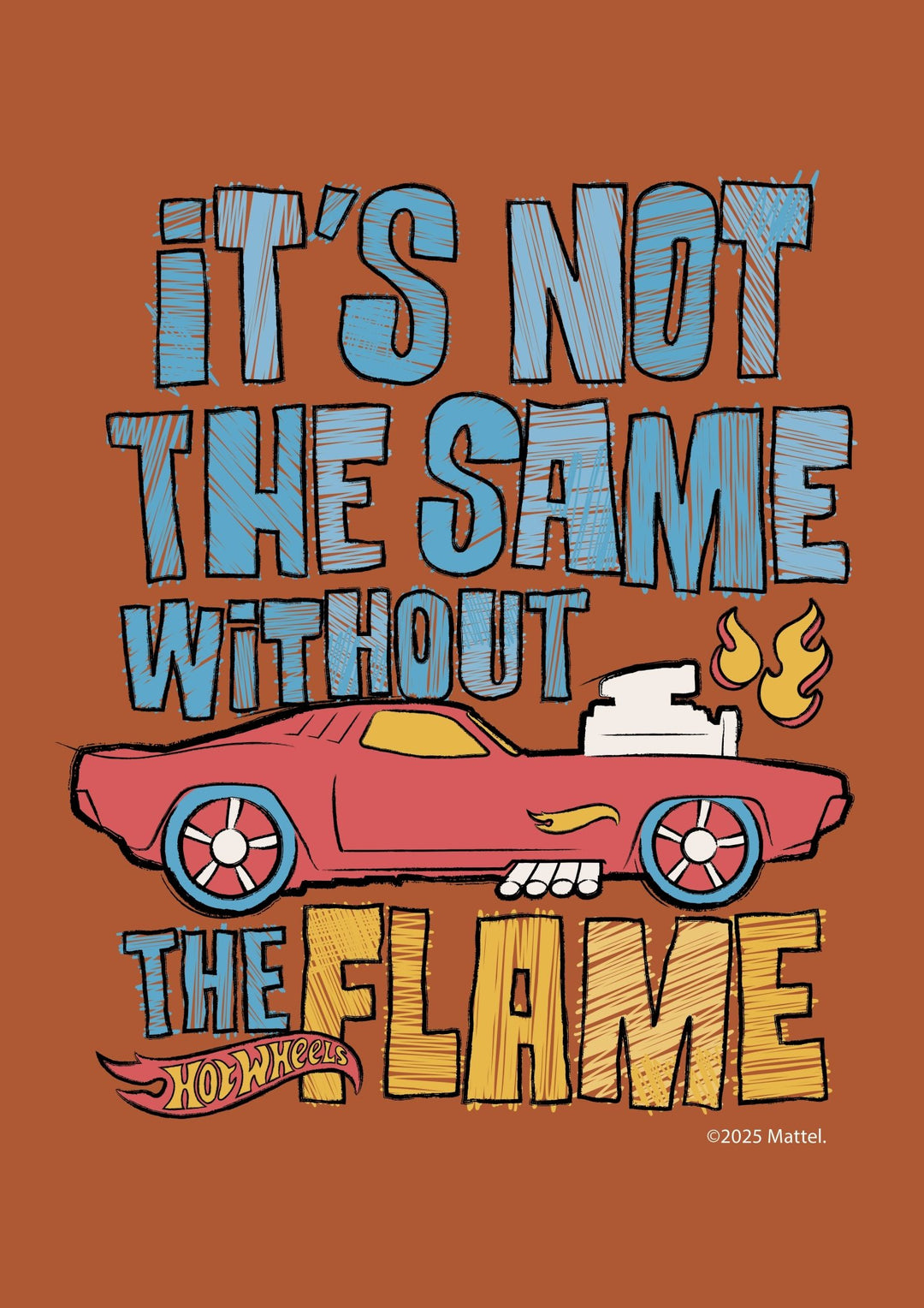 Hot Wheels It's Not the Same Without the Flame Kids Print frame