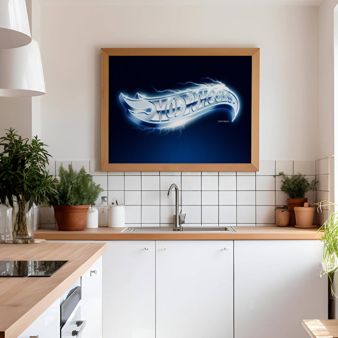 Hot Wheels Logo Landscape Vintage Electric Print wall - art - picture - poster