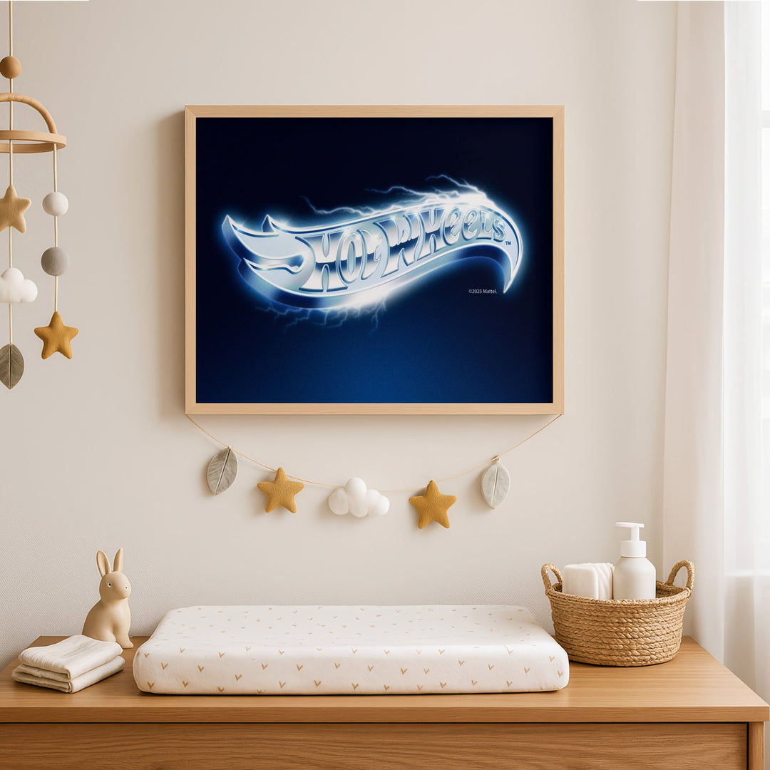 Hot Wheels Logo Landscape Vintage Electric Print wall - art - picture - poster