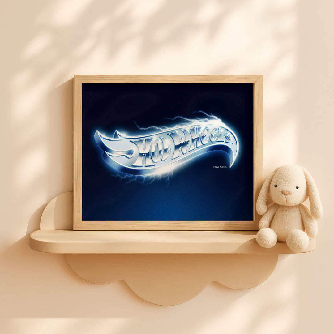 Hot Wheels Logo Landscape Vintage Electric Print wall - art - picture - poster