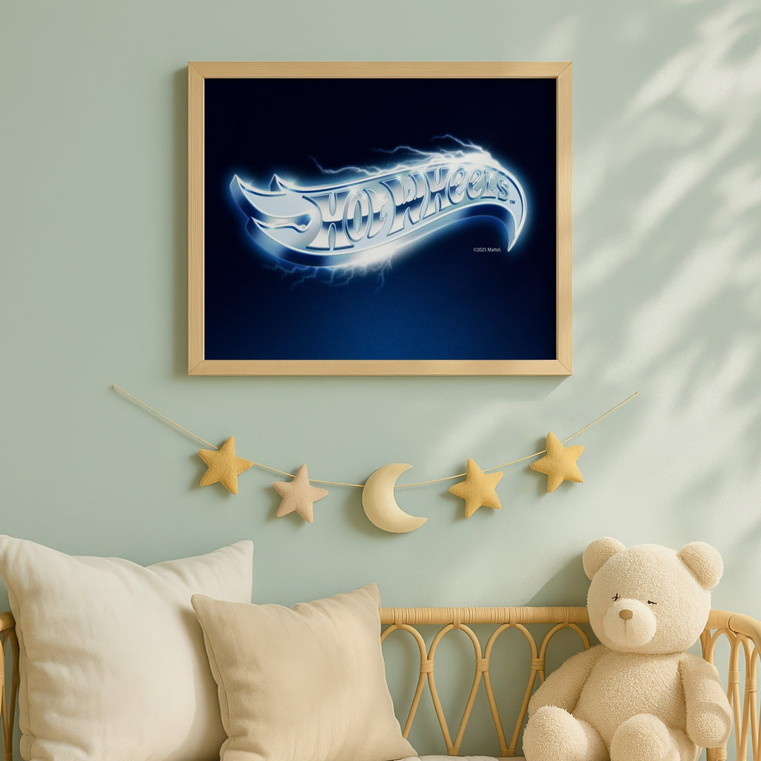 Hot Wheels Logo Landscape Vintage Electric Print wall - art - picture - poster