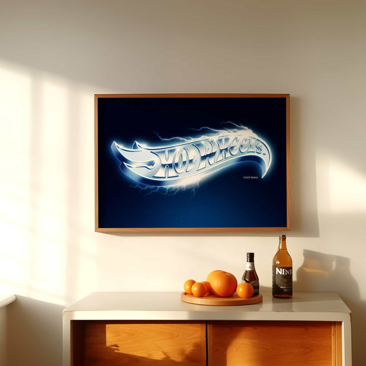 Hot Wheels Logo Landscape Vintage Electric Print wall - art - picture - poster