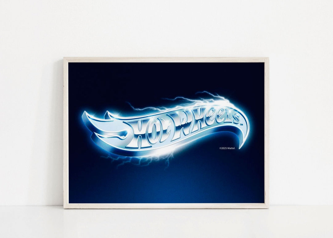 Hot Wheels Logo Landscape Vintage Electric Print wall - art - picture - poster