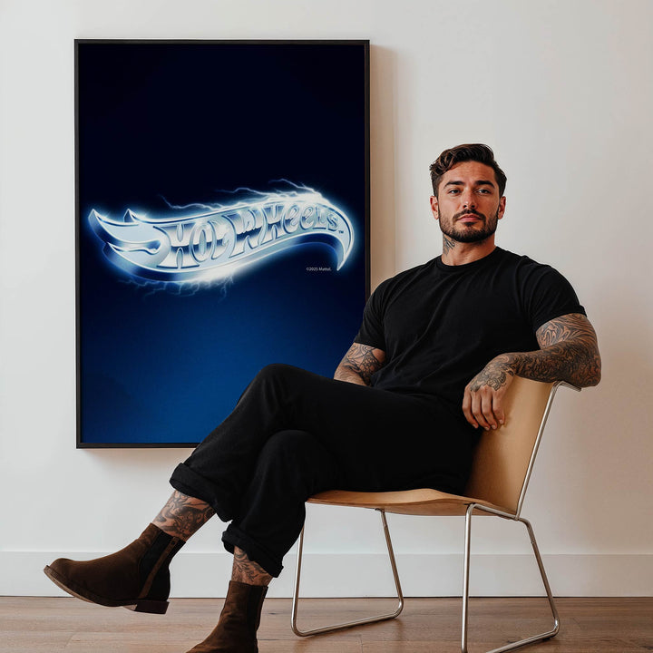 Hot Wheels Logo Portrait Vintage Electric Print wall - art - picture - poster