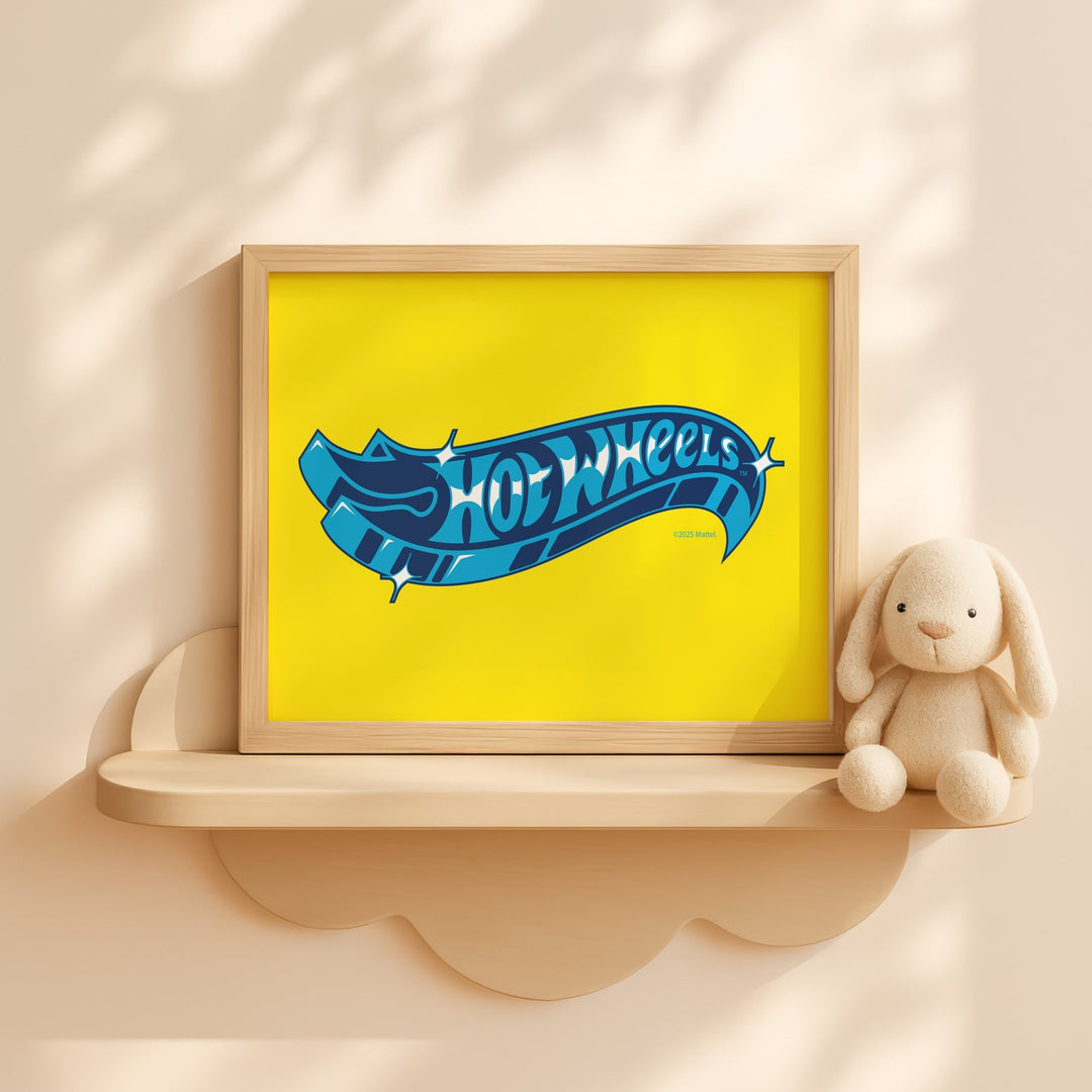 Hot Wheels Logo Yellow Wall Art Print wall - art - picture - poster