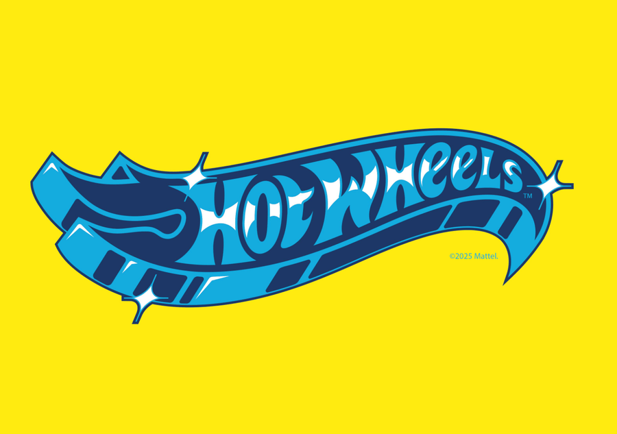 Hot Wheels Logo Yellow Wall Art Print
