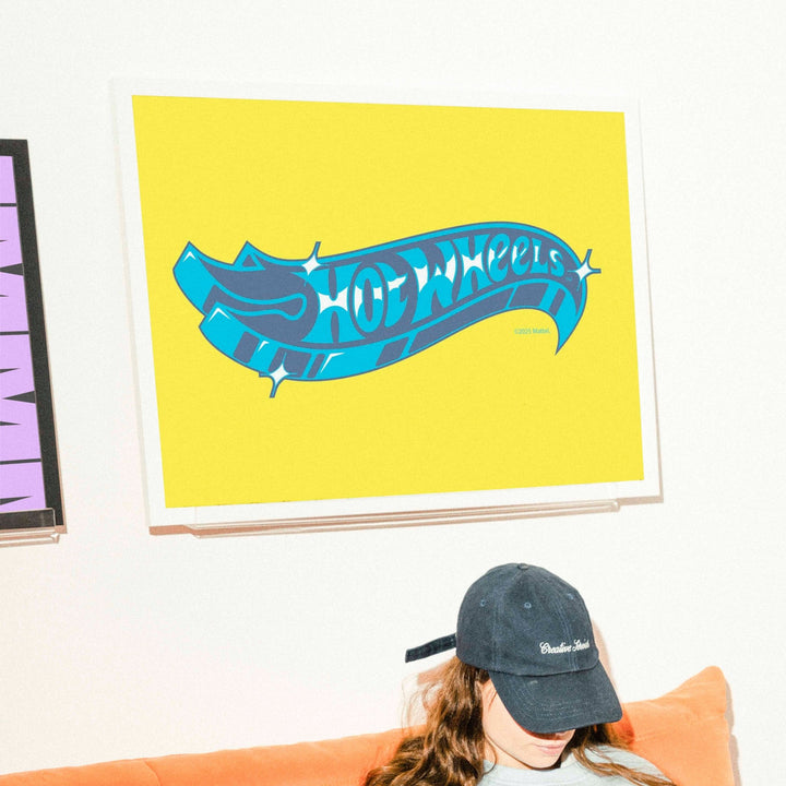 Hot Wheels Logo Yellow Wall Art Print wall - art - picture - poster