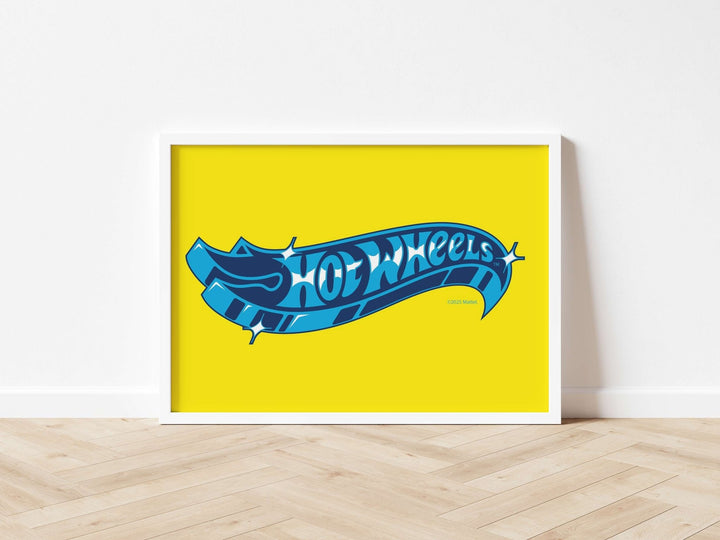 Hot Wheels Logo Yellow Wall Art Print wall - art - picture - poster