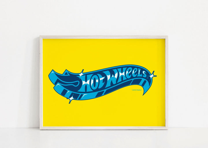 Hot Wheels Logo Yellow Wall Art Print wall - art - picture - poster