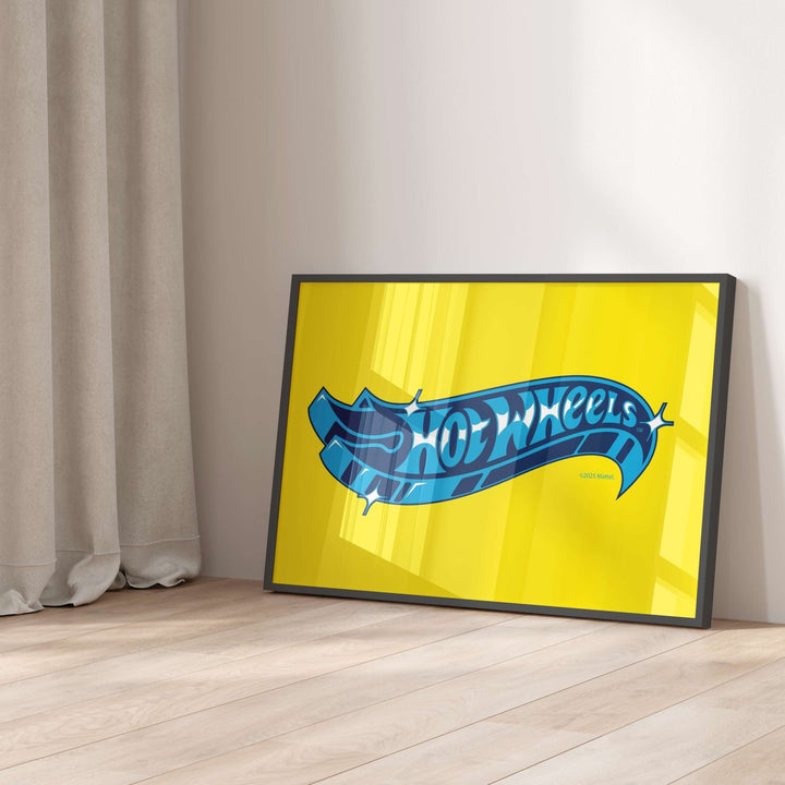 Hot Wheels Logo Yellow Wall Art Print wall - art - picture - poster