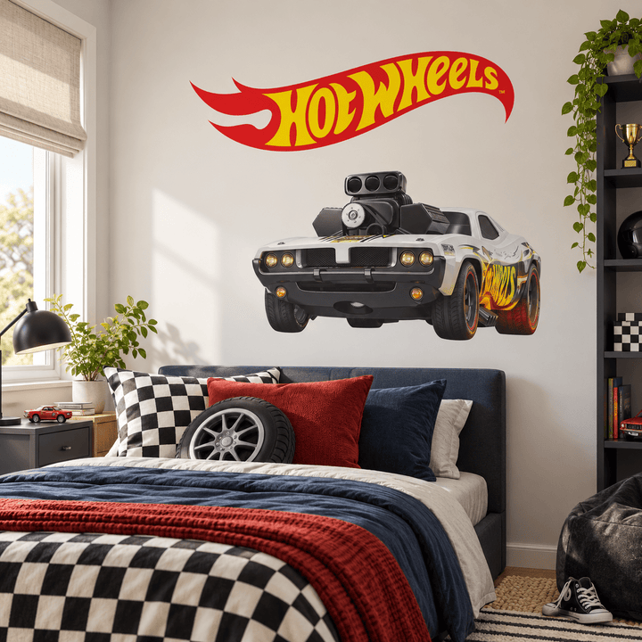 Hot Wheels: Nitro Charger Wall Sticker Kids Car Decal wall-art-picture-poster