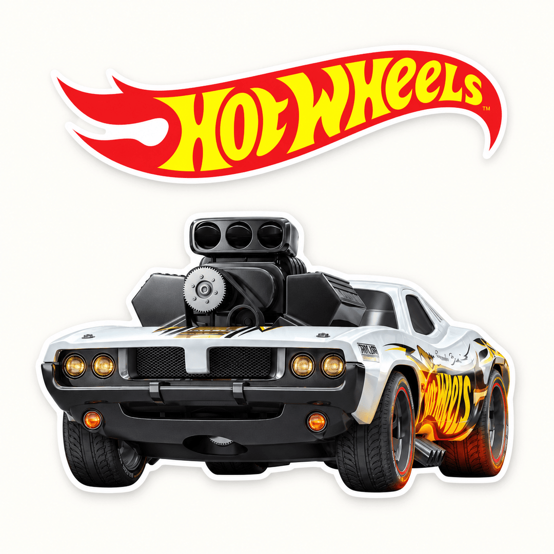 Hot Wheels: Nitro Charger Wall Sticker Kids Car Decal wall-art-picture-poster