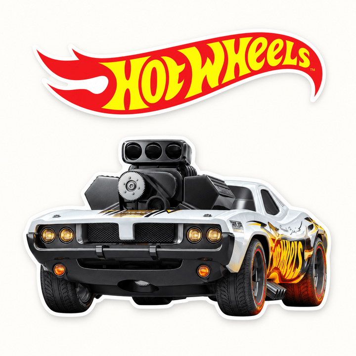Hot Wheels: Nitro Charger Wall Sticker Kids Car Decal wall-art-picture-poster