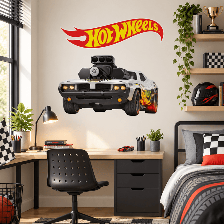 Hot Wheels: Nitro Charger Wall Sticker Kids Car Decal wall-art-picture-poster