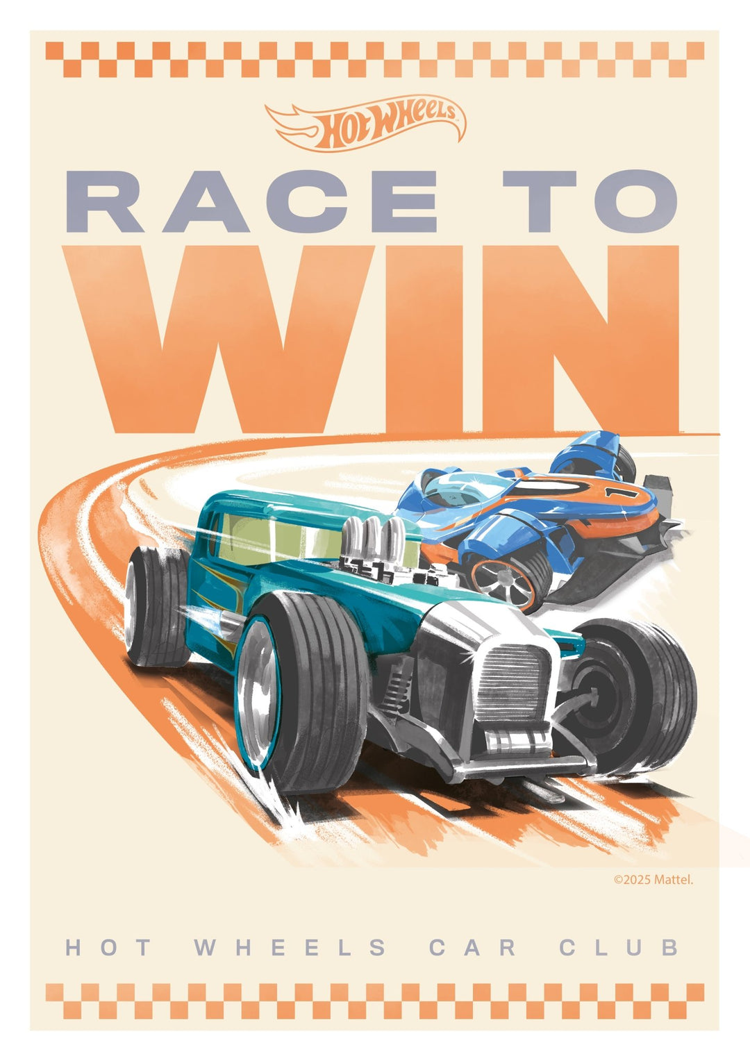 Hot Wheels Painted Tracks Race to Win Poster frame