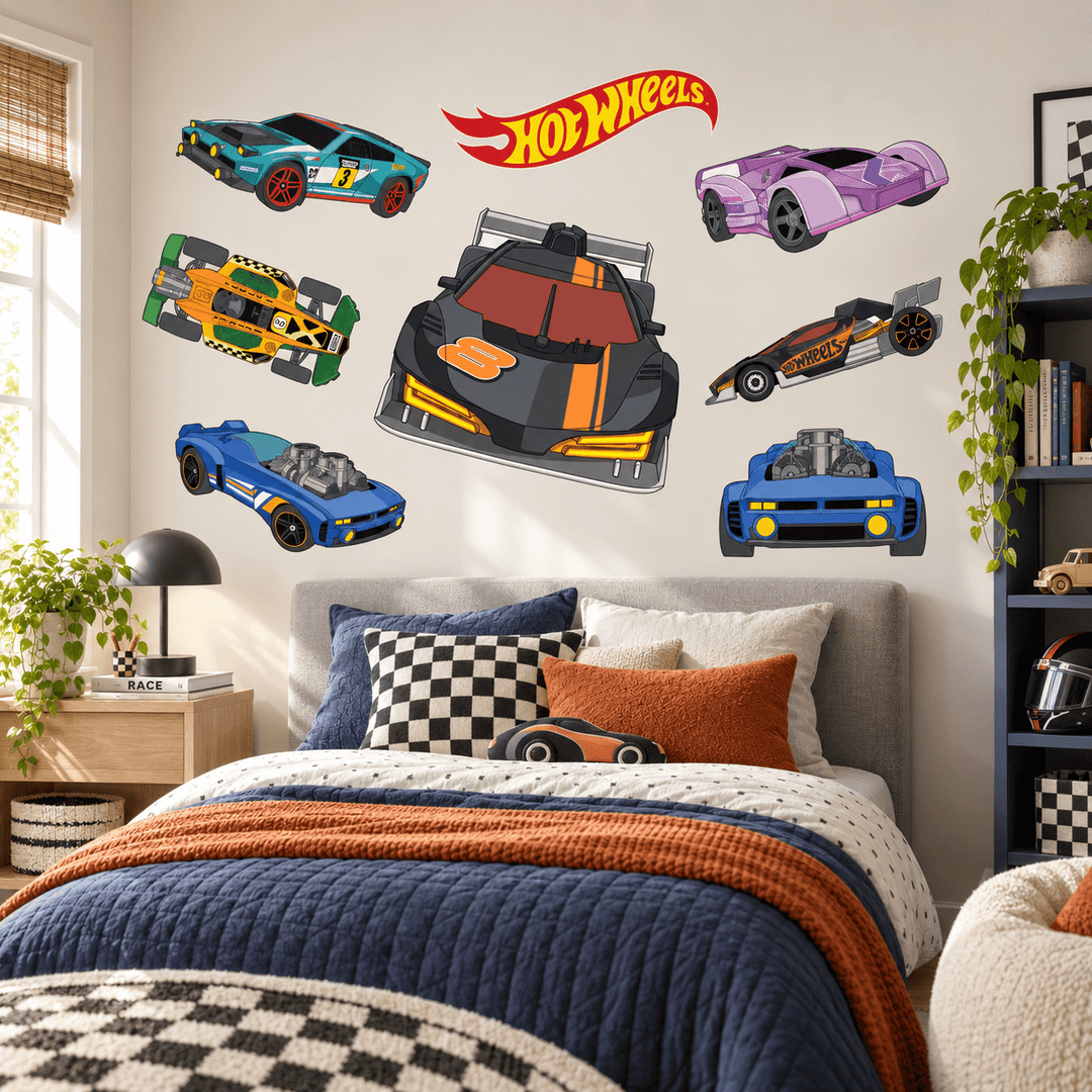 Hot Wheels: Racer Collection Wall Sticker Decal Car Set wall-art-picture-poster