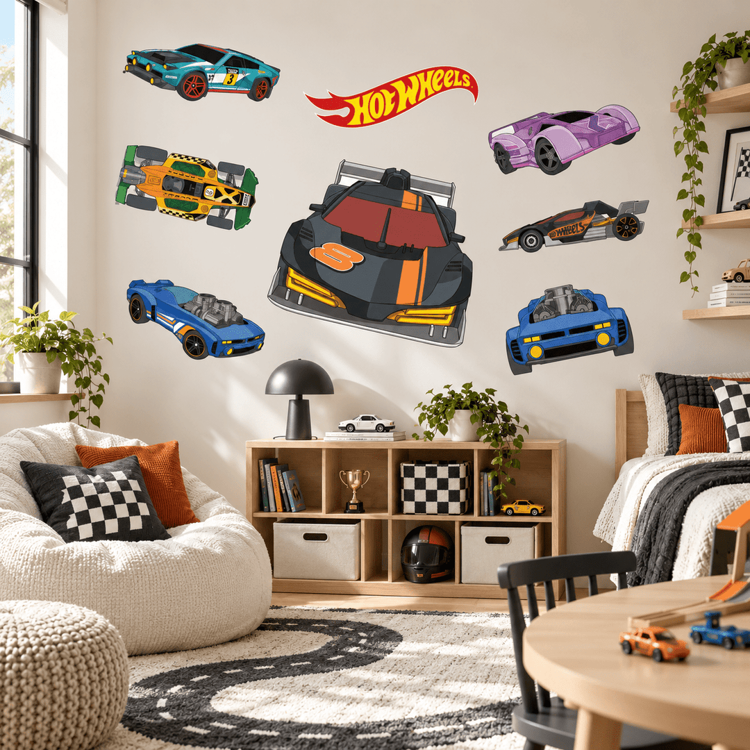 Hot Wheels: Racer Collection Wall Sticker Decal Car Set wall-art-picture-poster