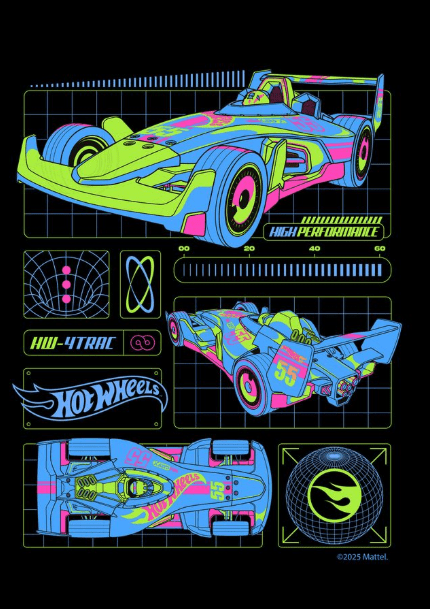 Hot Wheels Retro High Performance Wall Art Print,frame