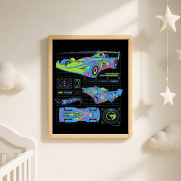 Hot Wheels Retro High Performance Wall Art Print wall - art - picture - poster