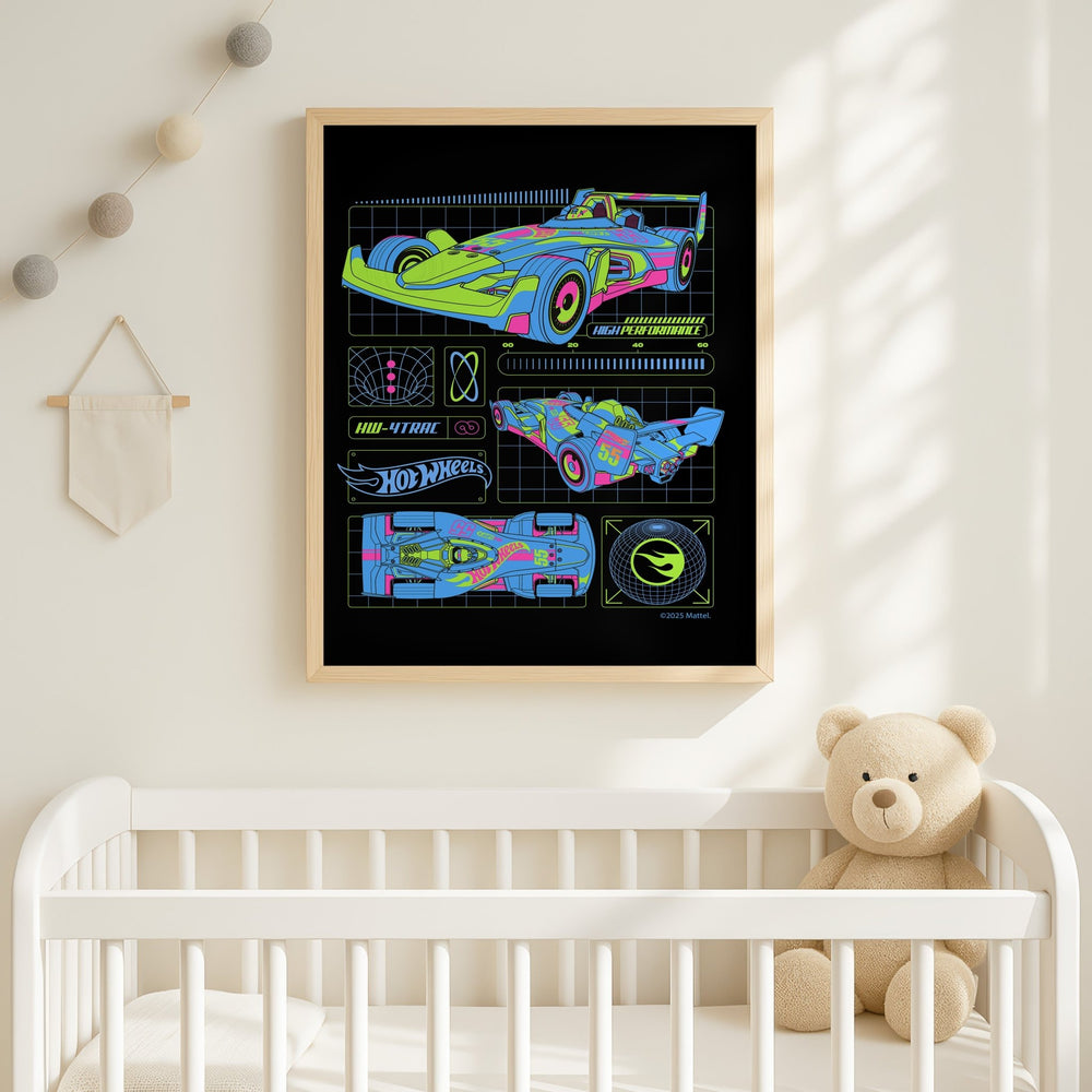 Hot Wheels Retro High Performance Wall Art Print wall - art - picture - poster
