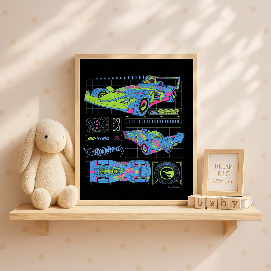 Hot Wheels Retro High Performance Wall Art Print wall - art - picture - poster