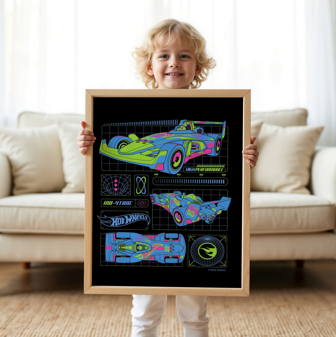 Hot Wheels Retro High Performance Wall Art Print wall - art - picture - poster