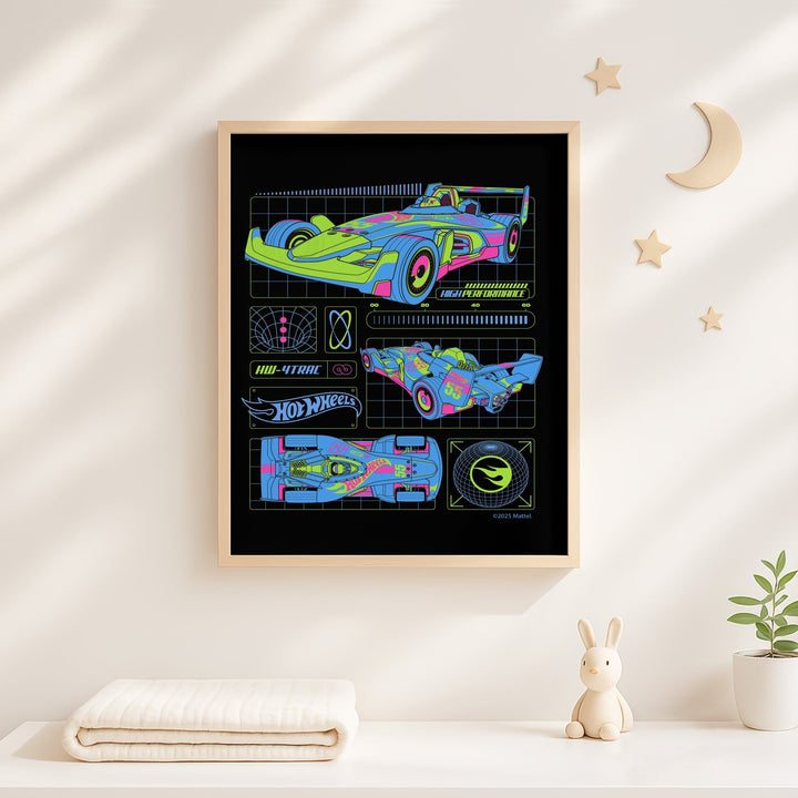 Hot Wheels Retro High Performance Wall Art Print wall - art - picture - poster