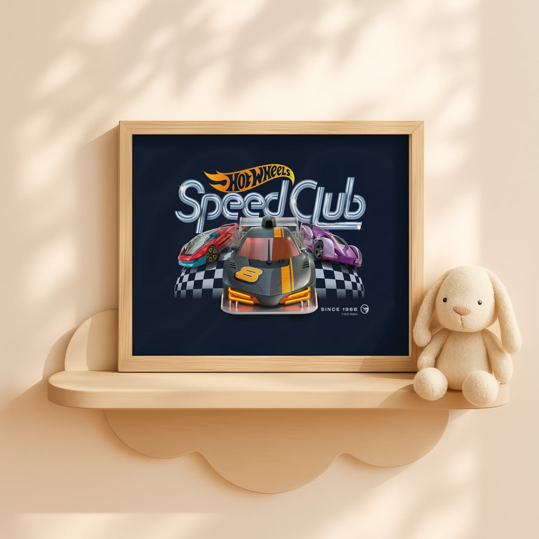 Hot Wheels Retro Speed Club Landscape Poster wall - art - picture - poster